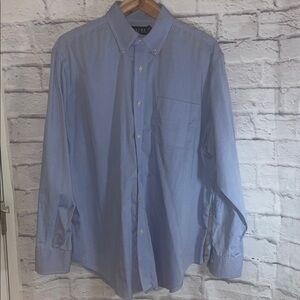 Lauren Ralph Lauren Blue button up long sleeve dress shirt/button down Oxford